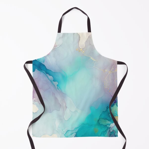 Item preview, Blue Alcohol Ink Abstract Fluid Art Gold Texture designed and sold by LuxocaDesigns24.