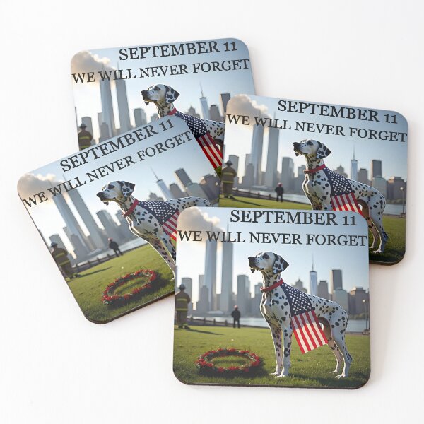 Item preview, SEPTEMBER 11 WE WILL NEVER FORGET PATRIOTIC DALMATIAN designed and sold by PawsStudioAU.