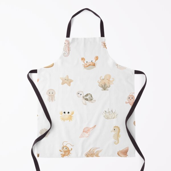 Item preview, Cute Pastel Blue Sea Animals Ocean Life Nursery Pattern designed and sold by ShapingMinds.