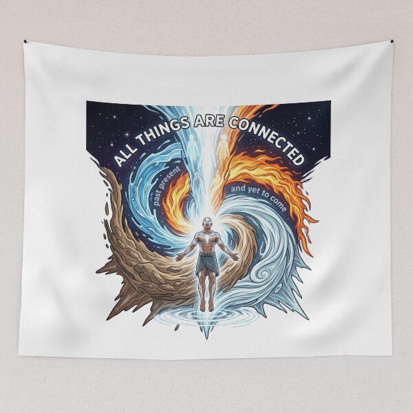 Item preview, Avatar State Cosmic Four Elements Power Eastern Fantasy Art designed and sold by LunaMarkos.
