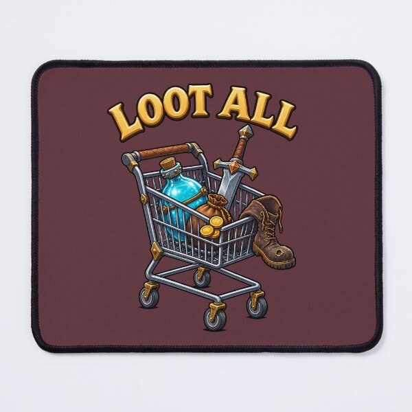 Item preview, Loot All Dungeon Shopping Cart - Fantasy RPG Humor for Inventory Hoarders designed and sold by PXEpic.