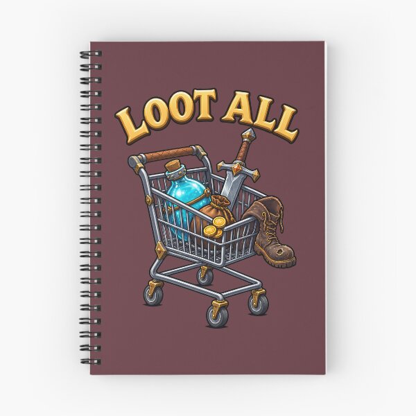 Item preview, Loot All Dungeon Shopping Cart - Fantasy RPG Humor for Inventory Hoarders designed and sold by PXEpic.