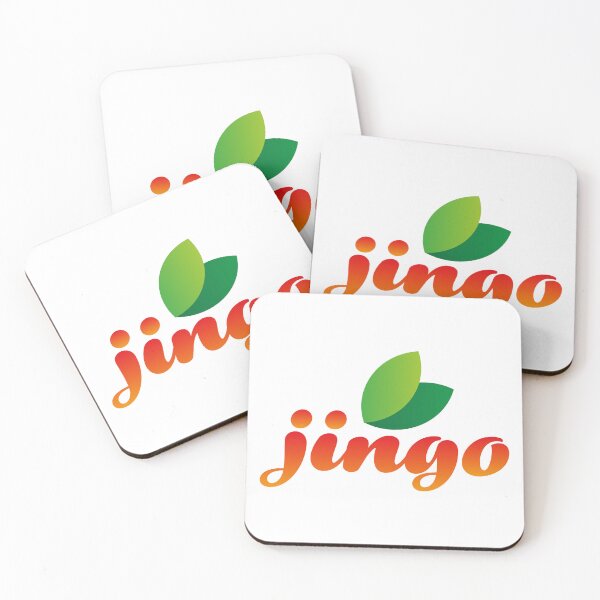 Item preview, Jingo Vibrant Orange Script Logo with Green Leaves designed and sold by ZhenKang   Xiong.