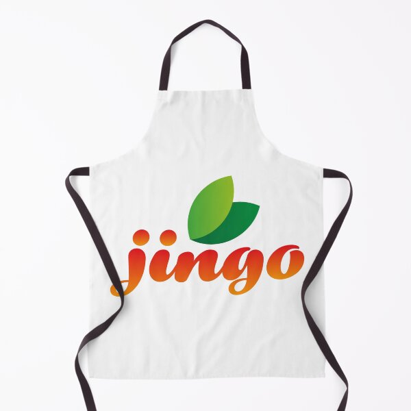 Item preview, Jingo Vibrant Orange Script Logo with Green Leaves designed and sold by ZhenKang Xiong.