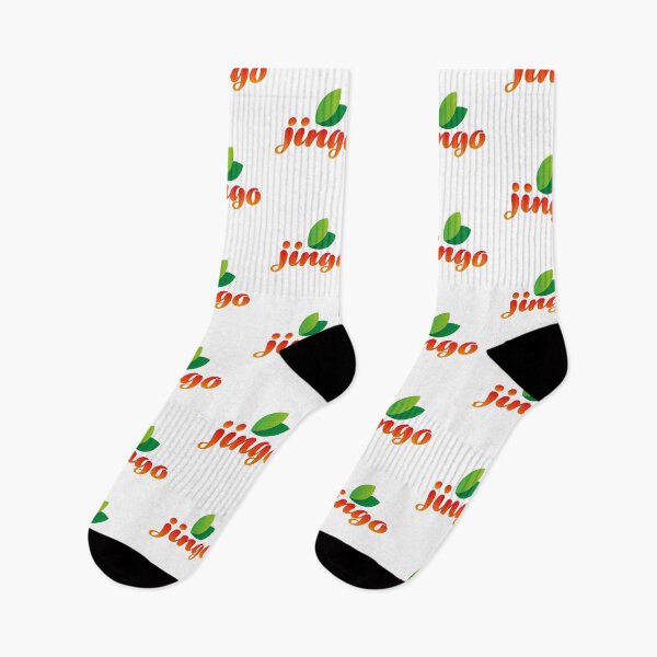 Item preview, Jingo Vibrant Orange Script Logo with Green Leaves designed and sold by ZhenKang   Xiong.