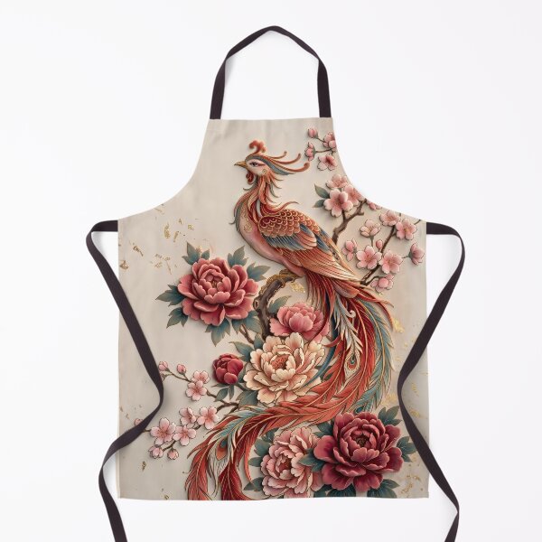 Item preview, Phoenix and Peony Floral Art – Elegant Phoenix with Cherry Blossoms designed and sold by ManJiangHong.