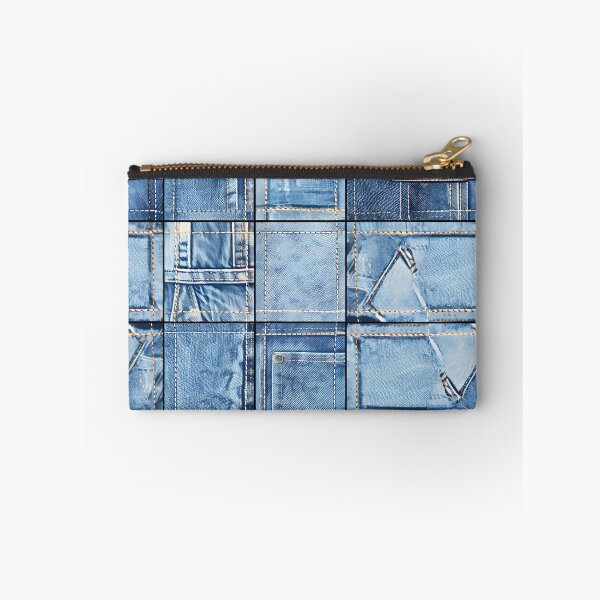 Aperçu de l'œuvre Motif patchwork en denim bleu créée et vendue par Groovy Looks.