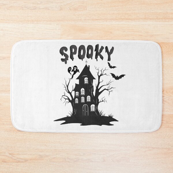 Item preview, Spooky Haunted House Ghost Bat Halloween Illustration designed and sold by BigDigital.