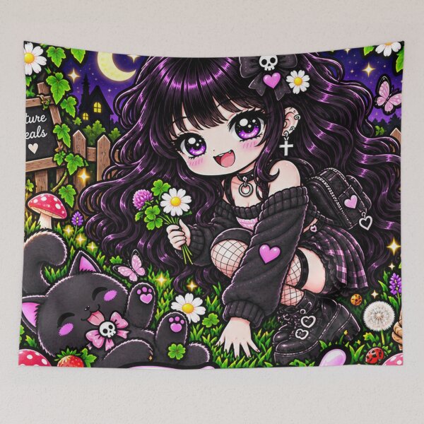 Item preview, Touch Grass Goth Girl Sticker designed and sold by AnnekeJordaan.
