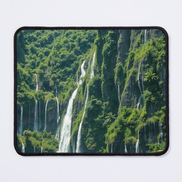 Item preview, Tropical Waterfall Rainforest Landscape designed and sold by IntelliMindDesigns.