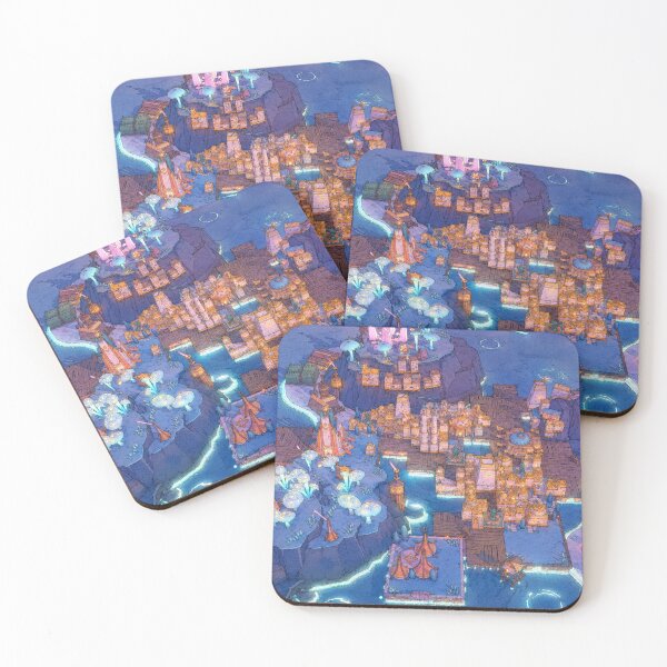 Item preview, Island City at Night designed and sold by The Worldbuilding Corner.