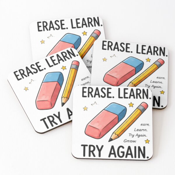 Item preview, Erase Learn Try Again — Growth Mindset Teacher Design designed and sold by Tipsy24.