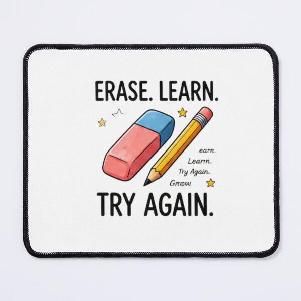 Item preview, Erase Learn Try Again — Growth Mindset Teacher Design designed and sold by Tipsy24.