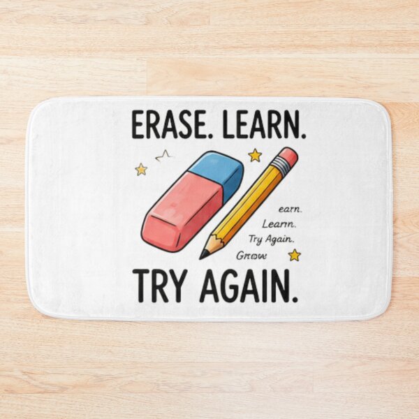 Item preview, Erase Learn Try Again — Growth Mindset Teacher Design designed and sold by Tipsy24.
