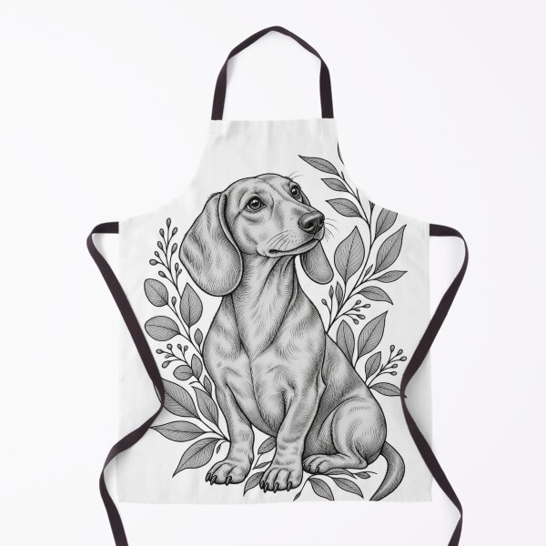Item preview, Dachshund & Botanical Foliage — Elegant Line Art designed and sold by Tee Visions.