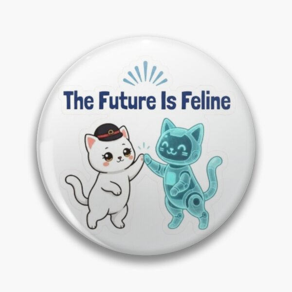 Item preview, The Future Is Feline – Cute AI Robot Cat designed and sold by PrintforDesign.