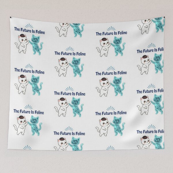 Item preview, The Future Is Feline – Cute AI Robot Cat designed and sold by PrintforDesign.