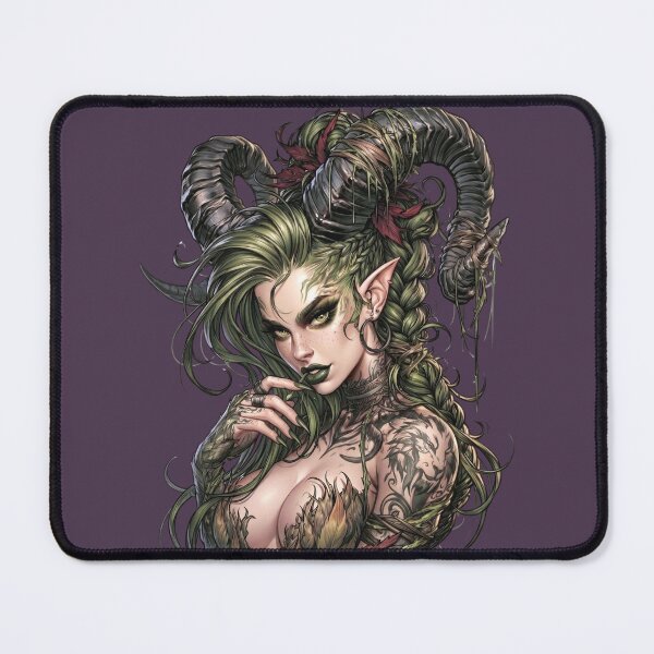 Item preview, Horned Elf Demoness Dark Fantasy Gothic Character designed and sold by MythicMood.