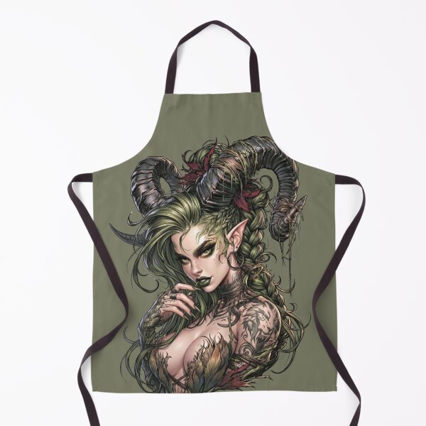 Item preview, Horned Elf Demoness Dark Fantasy Gothic Character designed and sold by MythicMood.