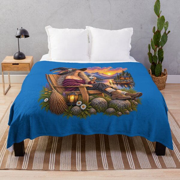 Item preview, A magical trip to the lake – a cosy illustration in the cottagecore style. designed and sold by Alpine-Ink.