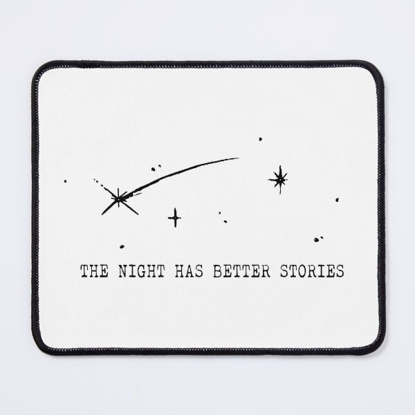 Item preview, The Night Has Better Stories – Dark Academia Gothic Night Quote designed and sold by witchlingart.