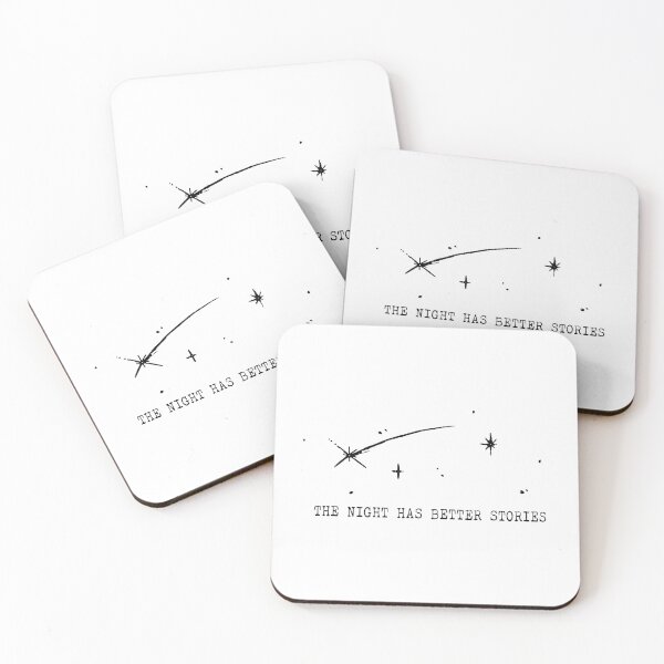 Item preview, The Night Has Better Stories – Dark Academia Gothic Night Quote designed and sold by witchlingart.