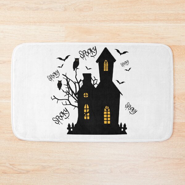 Item preview, Spooky Haunted House Bat Owl Halloween Illustration designed and sold by BigDigital.