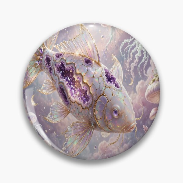 Item preview, Opal Geode Butterfly Koi - Crystal Mushroom Sky designed and sold by PrettyCrypt.