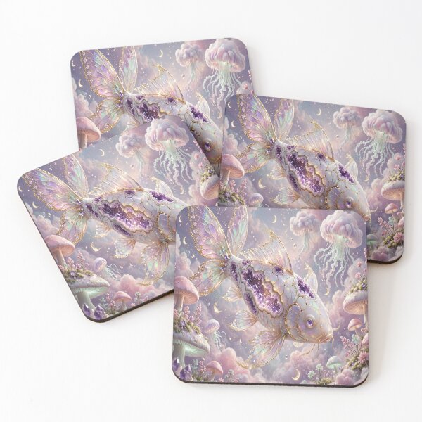 Item preview, Opal Geode Butterfly Koi - Crystal Mushroom Sky designed and sold by PrettyCrypt.