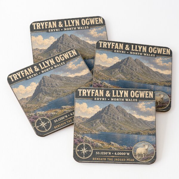 Item preview, Tryfan and Llyn Ogwen North Wales Vintage Travel designed and sold by naturalsurvival.