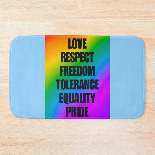 Item preview, Love Respect Equality Pride Rainbow Typography designed and sold by creativerooney.