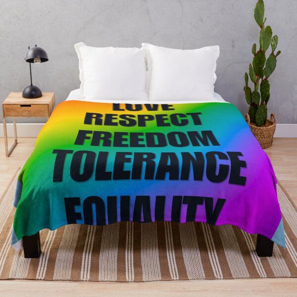 Item preview, Love Respect Equality Pride Rainbow Typography designed and sold by creativerooney.