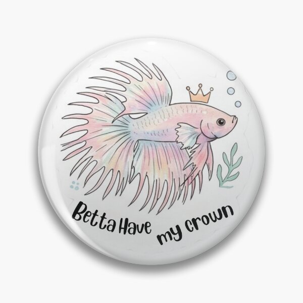 Item preview, Betta Have My Crown – Adorable Crowntail Betta Fish designed and sold by WaterWhisker.