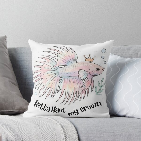 Item preview, Betta Have My Crown – Adorable Crowntail Betta Fish designed and sold by WaterWhisker.