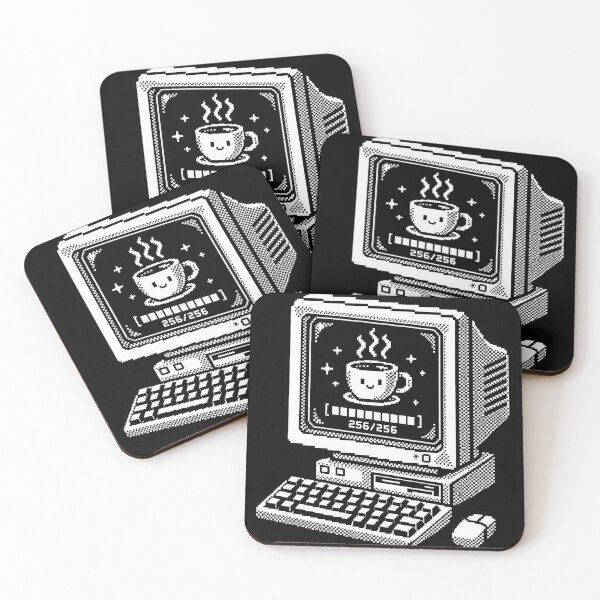 Item preview, Day of the Programmer 256 - Retro 1-Bit Pixel Art Computer & Coffee designed and sold by deag1e ⭐.