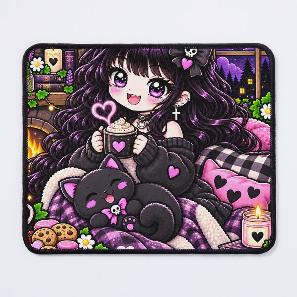 Item preview, Stay Cozy Goth Girl Sticker designed and sold by AnnekeJordaan.