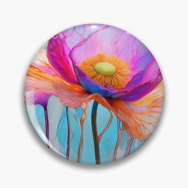 Item preview, BLUE POPPY V003 Purple Amethyst Sapphire Stained Glass Art Print Party Decoration~Baby/Bridal/Wedding/Birthday Gift Favor designed and sold by Spinning Plates 360.