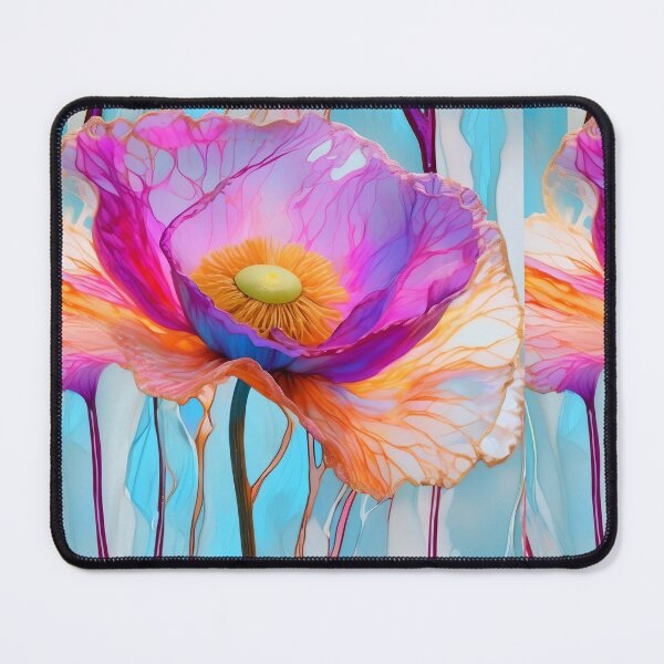 Item preview, BLUE POPPY V003 Purple Amethyst Sapphire Stained Glass Art Print Party Decoration~Baby/Bridal/Wedding/Birthday Gift Favor designed and sold by Spinning Plates 360.