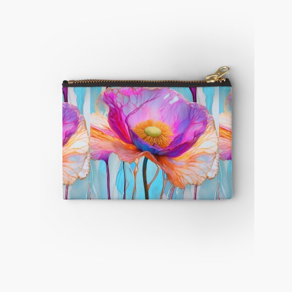 Item preview, BLUE POPPY V003 Purple Amethyst Sapphire Stained Glass Art Print Party Decoration~Baby/Bridal/Wedding/Birthday Gift Favor designed and sold by Spinning Plates 360.