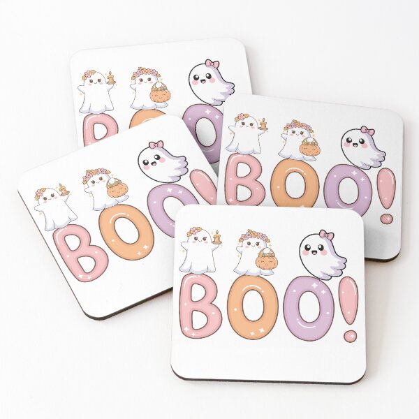 Item preview, Cute Pastel Ghosts Boo Halloween Kawaii Illustration designed and sold by BigDigital.