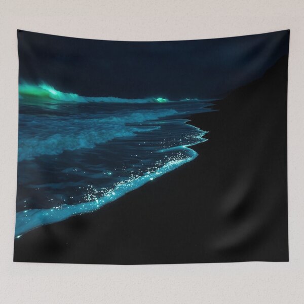 Item preview, Moody Night Ocean Waves Seascape designed and sold by IntelliMindDesigns.