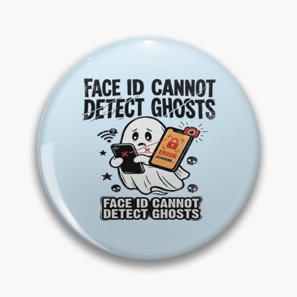Item preview, Face ID Cannot Detect Ghosts - Funny Cute Ghost Phone Scan Error designed and sold by LUKOWEAR.