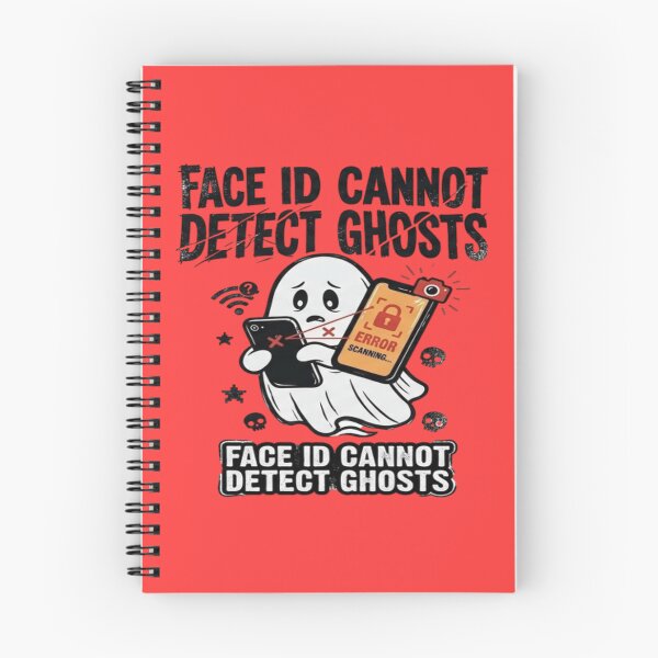 Item preview, Face ID Cannot Detect Ghosts - Funny Cute Ghost Phone Scan Error designed and sold by LUKOWEAR.