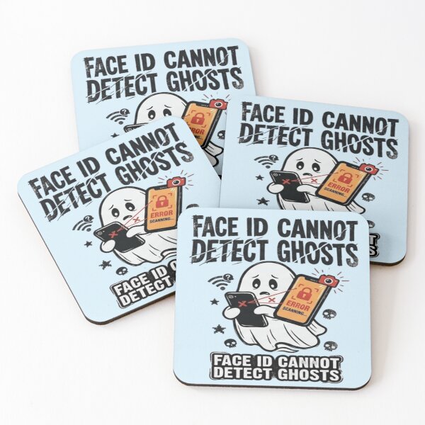 Item preview, Face ID Cannot Detect Ghosts - Funny Cute Ghost Phone Scan Error designed and sold by LUKOWEAR.