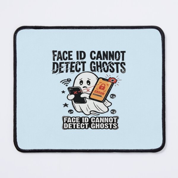 Item preview, Face ID Cannot Detect Ghosts - Funny Cute Ghost Phone Scan Error designed and sold by LUKOWEAR.