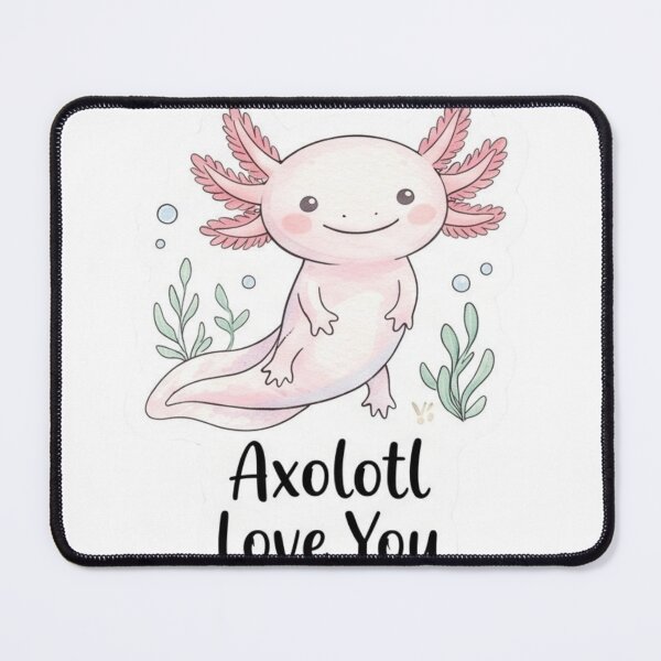 Item preview, I Love You Axolotl – Adorable Aquatic Axolotl designed and sold by WaterWhisker.