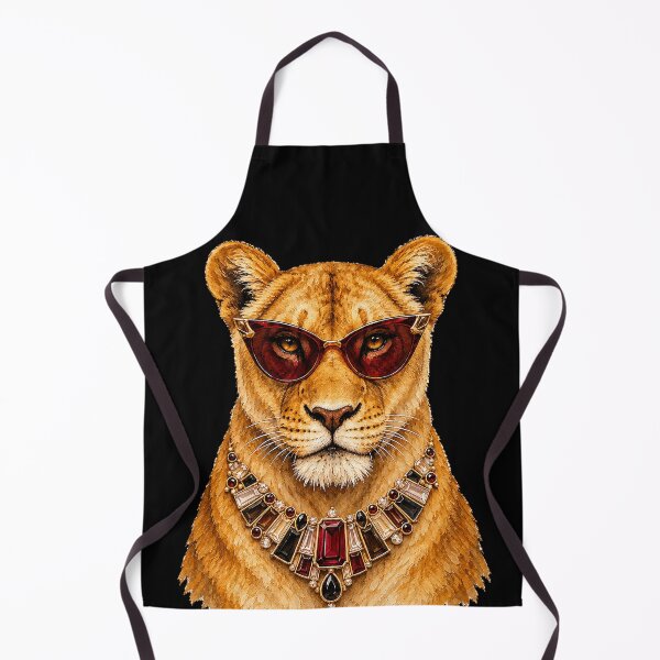 Item preview, Boujee Lioness Queen in Red Sunglasses - Glamorous Big Cat designed and sold by sportfantees.