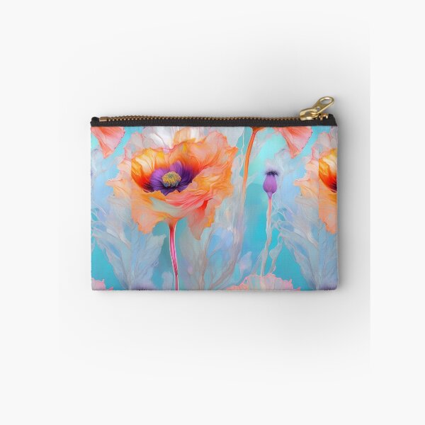 Item preview, BLUE POPPY V004 Purple Amethyst Sapphire Stained Glass Art Print Party Decoration~Baby/Bridal/Wedding/Birthday Gift Favor designed and sold by Spinning Plates 360.