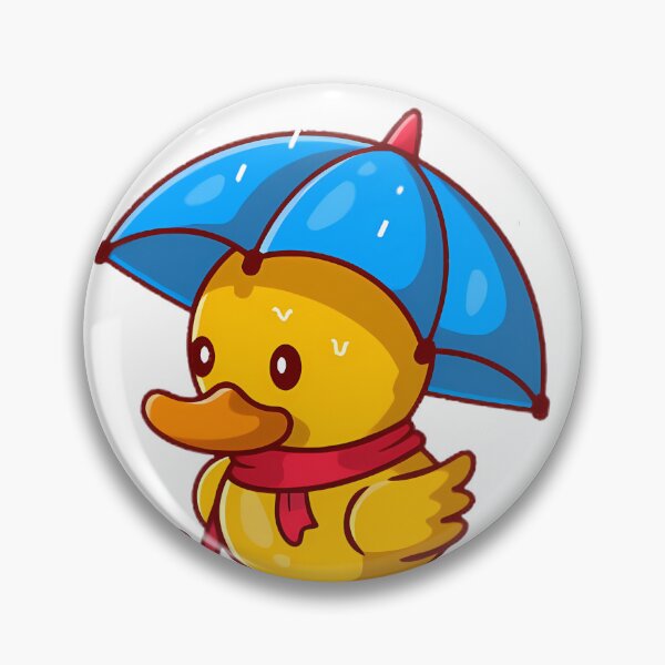 Item preview, Cute Duck With Umbrella In The Rain Cartoon | Limited Edition designed and sold by Star-Land.