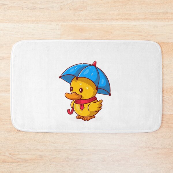 Item preview, Cute Duck With Umbrella In The Rain Cartoon | Limited Edition designed and sold by Star-Land.